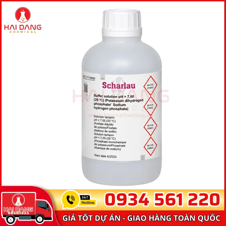Dung dịch chuẩn pH 7.00 = 7,00 (20 °C), lọ 500ml hãng Scharlau