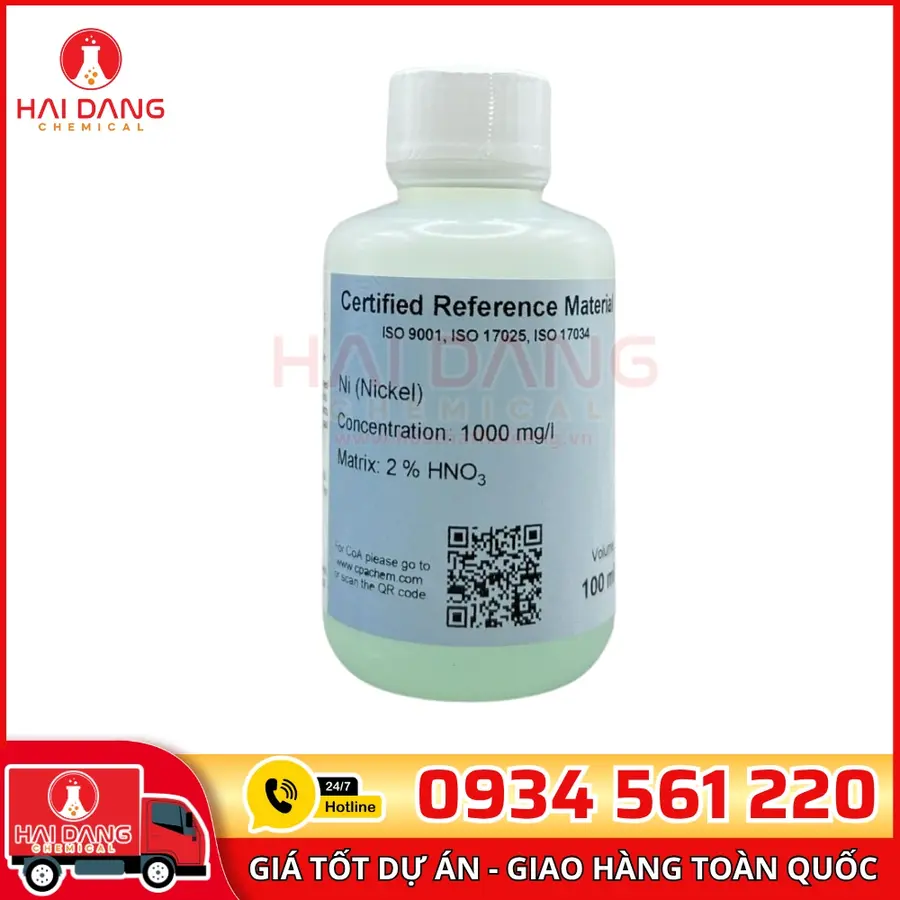 Dung Dịch Chuẩn ICP Nickel 1000mg/L 100mL CPAchem