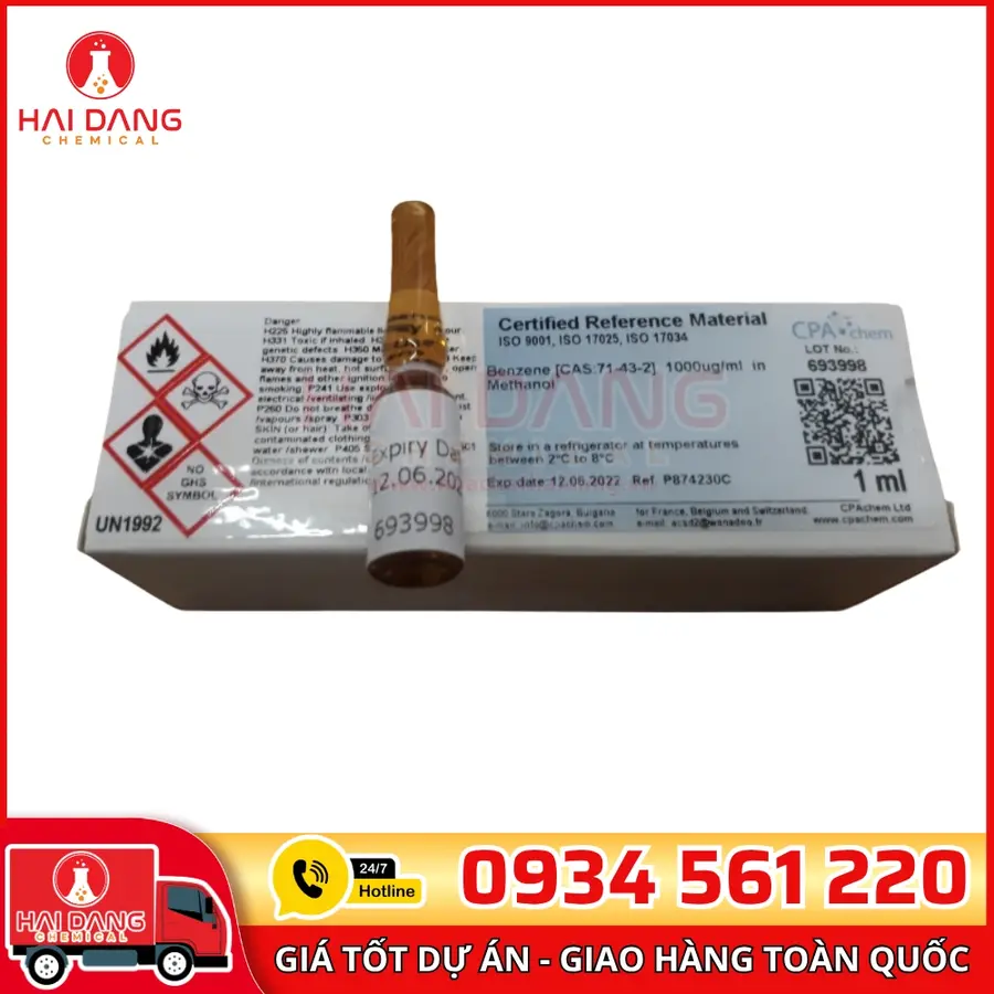 Dung Dịch Chuẩn Benzene 1000µg/ml 1ml CPAchem