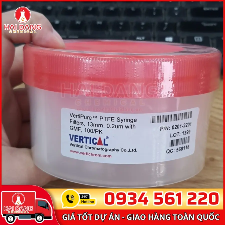 Đầu Lọc PTFE Đường Kính 25mm, Lỗ Lọc 0.22µm Và 0.45µm BKMam – Trung Quốc