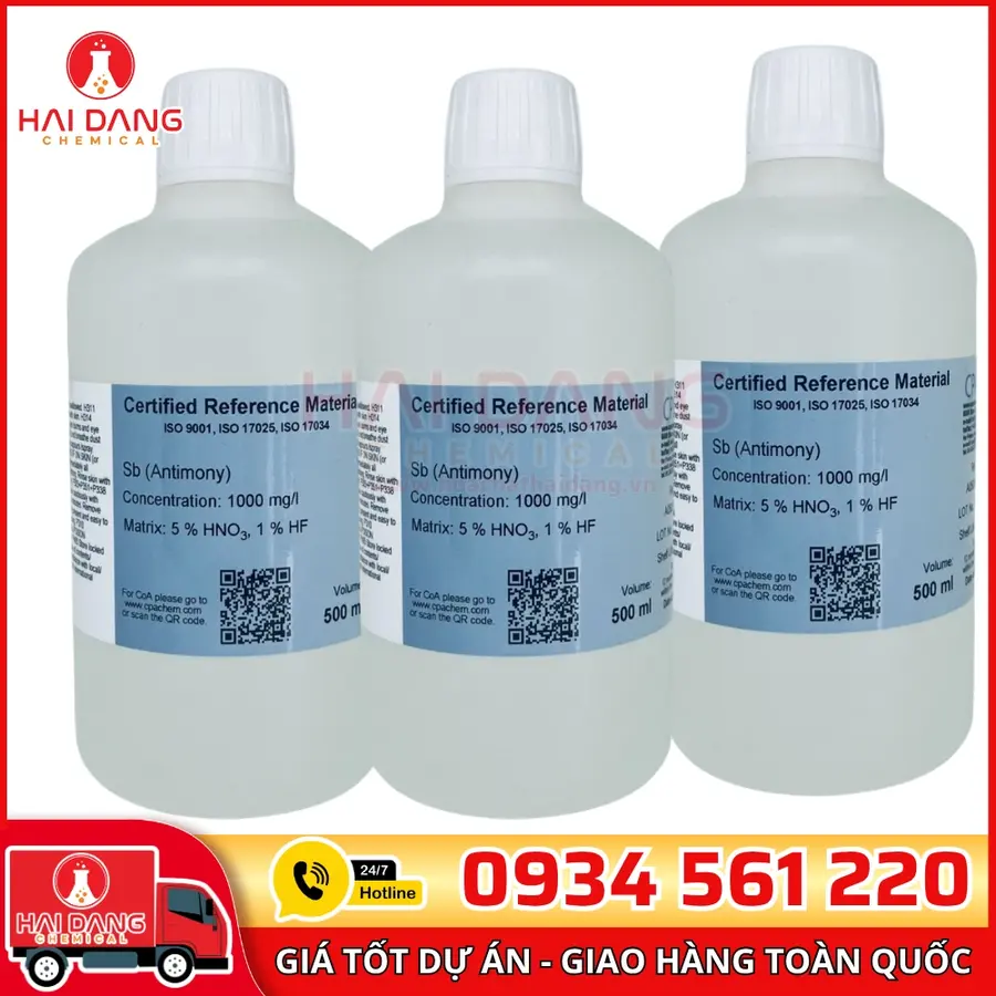 Dung Dịch Chuẩn Antimony (Sb) 1g/L Cho AAS CPAchem
