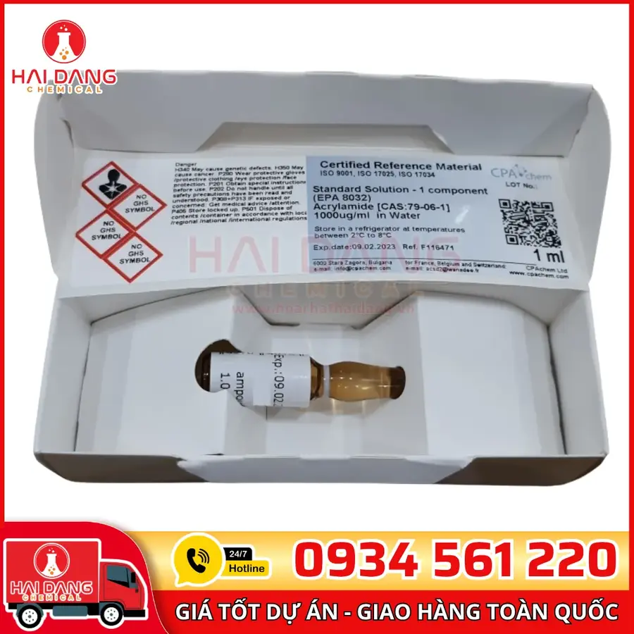 Dung Dịch Chuẩn Acrylamide 1000 µg/mL Trong Nước – CPAchem