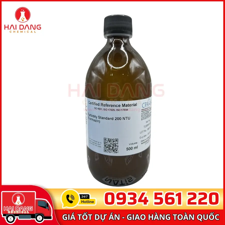 Dung Dịch Chuẩn Độ Đục 200NTU Chai 500mL CPAchem