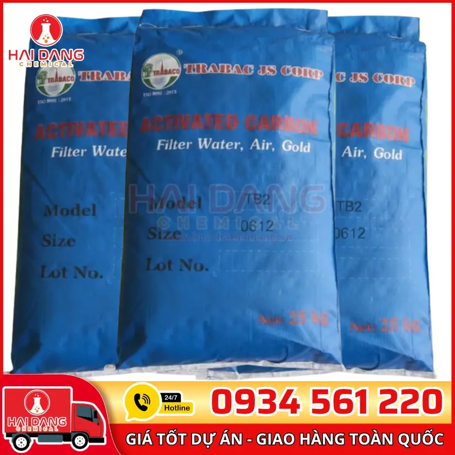 Than Hoạt Tính Gáo Dừa TB2 Iodine 1000-1100 Việt Nam Bao 25kg