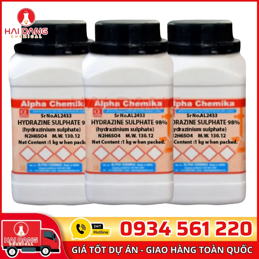 Potassium permanganate - KMnO4 lọ 500g, hãng Alpha Chemika