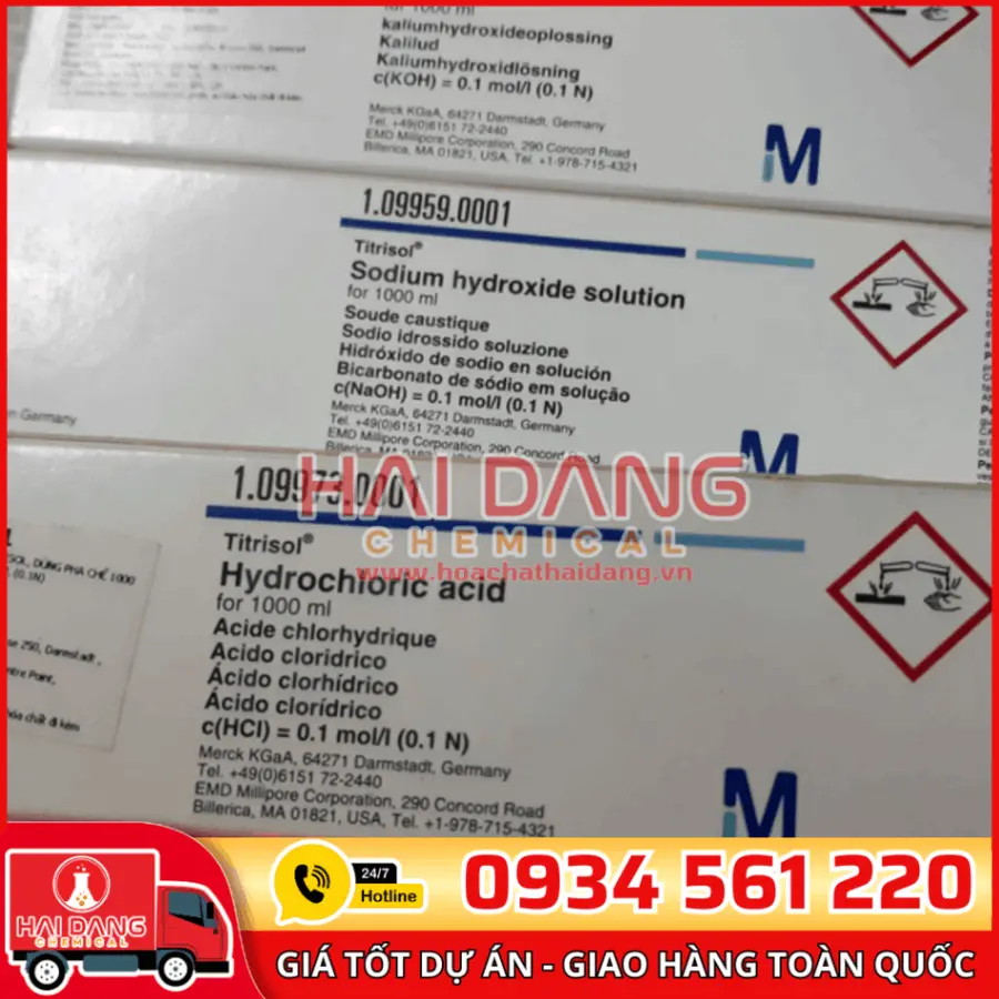 Ống chuẩn HCl 0,01M (0,01N) – Merck