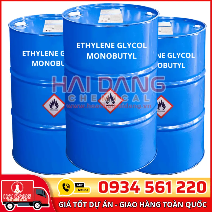 Dung Môi Ethylene Glycol Monobutyl Ether C6H14O2 Đài Loan Phuy 185kg