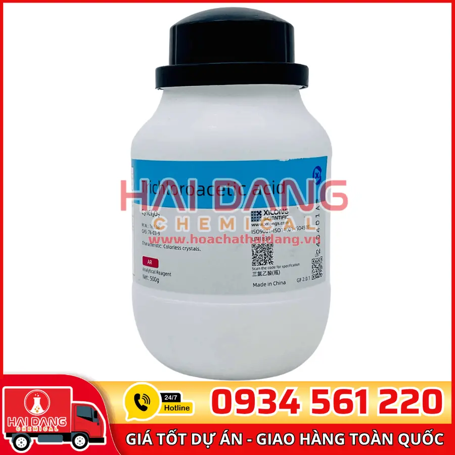 Tri chloAcetic Acid, lọ 500g - hãng Xilong