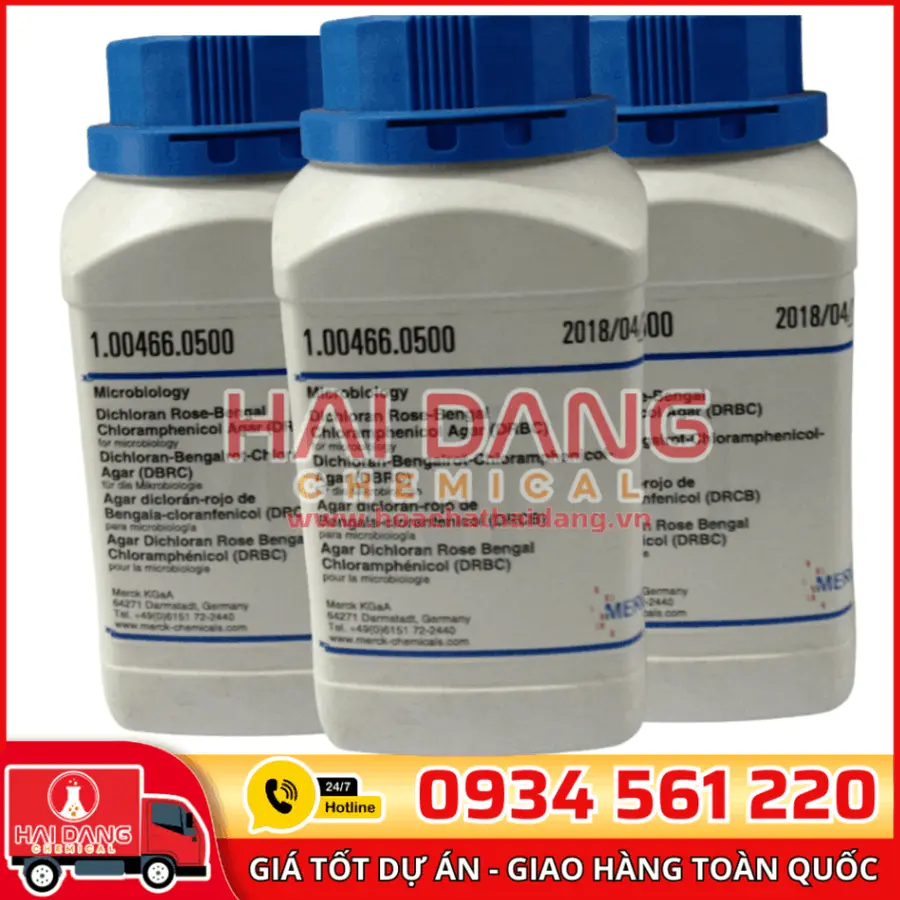 DRBC Agar (Dichloran Rose Bengal Chloramphenicol Agar), lọ 500g – Merck