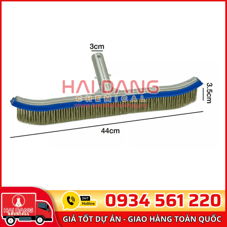 Chổi Cọ Bể Bơi Emaux CE222 Lông Thép Chà Rêu Mạnh Mẽ