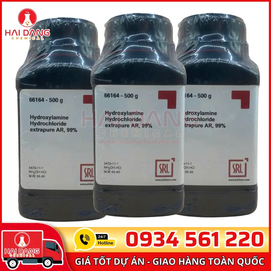 Hydroxylamine Hydrochloride  lọ 500g, hãng Alpha Chemika