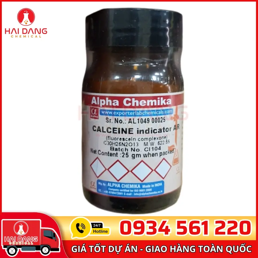 Calceine Indicator lọ 25g, hãng Alpha Chemika