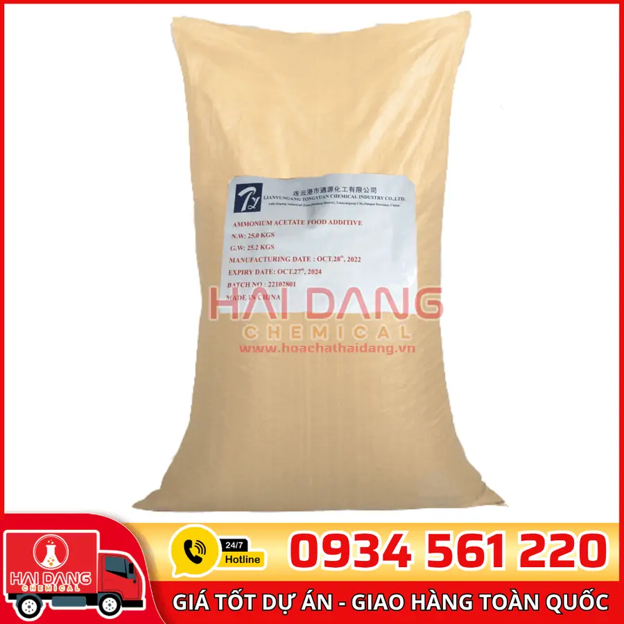 Ammonium Acetate NH₄CH₃COO Trung Quốc