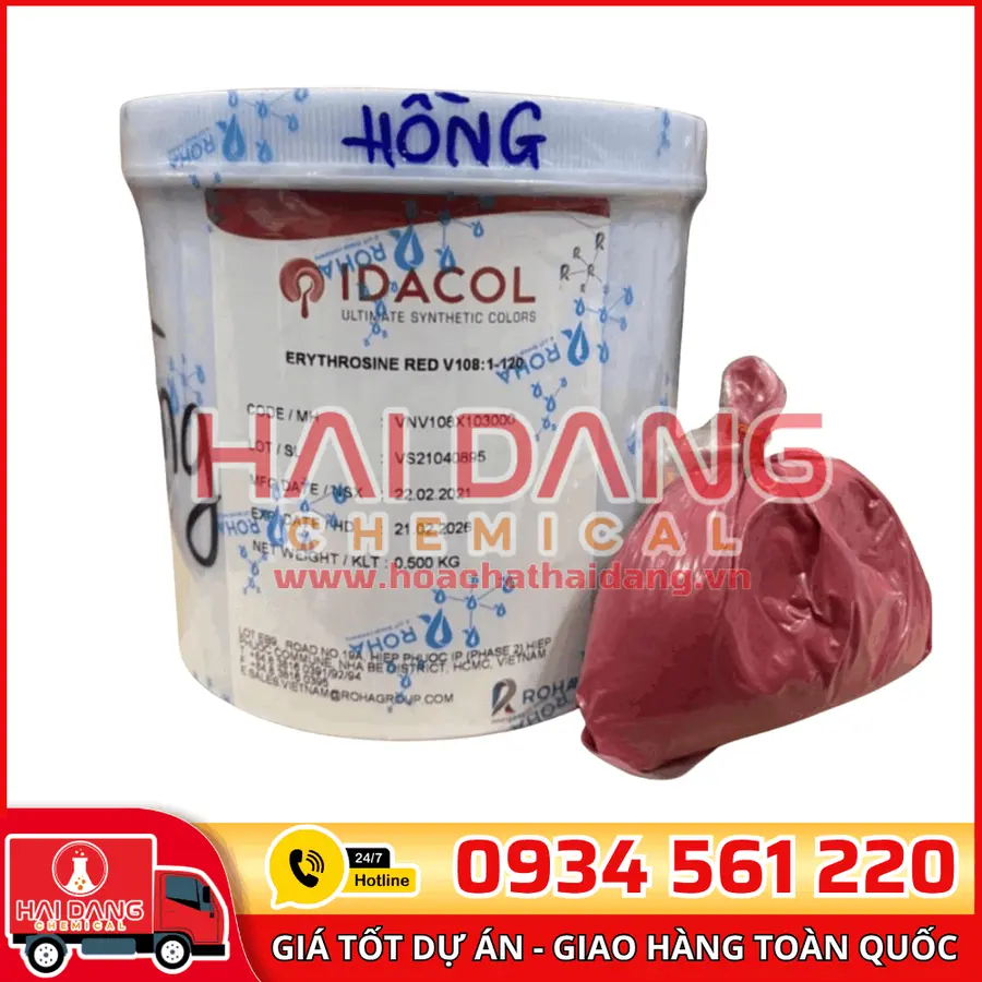 Phẩm Màu Đỏ ERYTHROSINE RED Ấn Độ