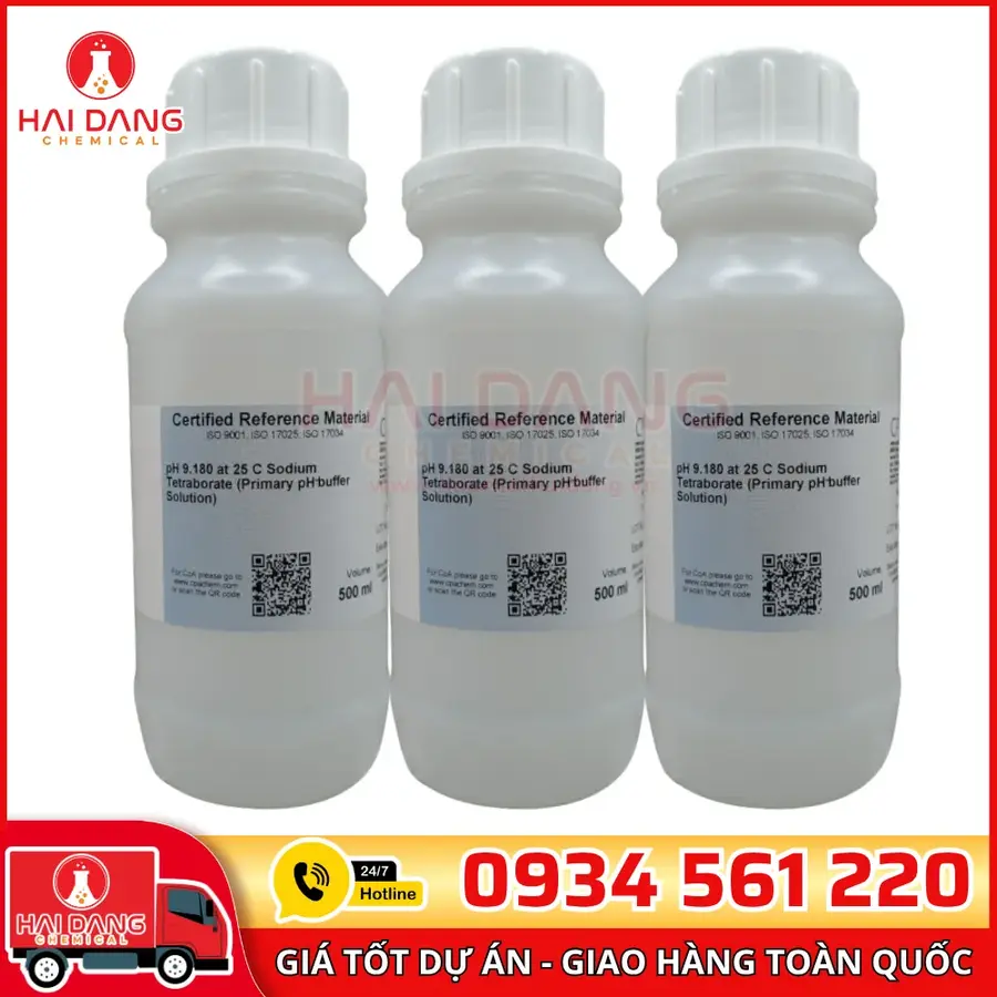 Dung Dịch Chuẩn pH 9.180 1000ml Sodium Tetraborate CPAchem