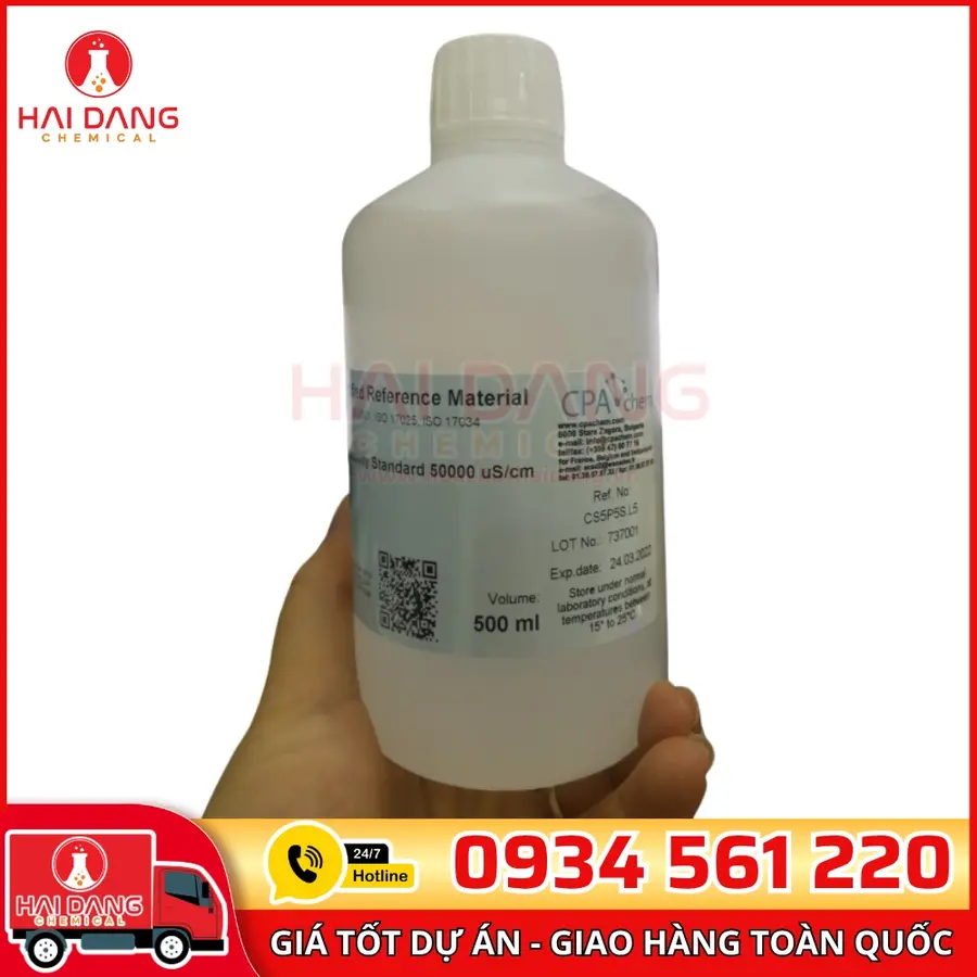 Dung dịch chuẩn Độ dẫn 50000 µS/cm, Hãng CPAchem – Bulgaria