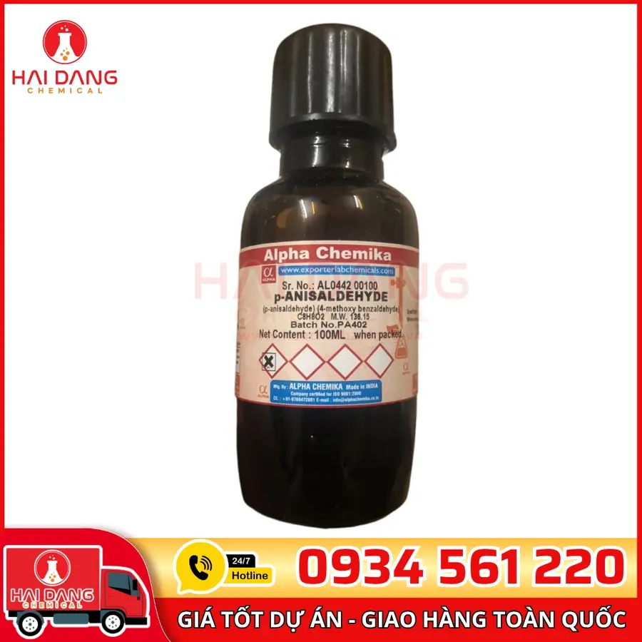p-Anisaldehyde lọ 100ml, hãng Alpha Chemika