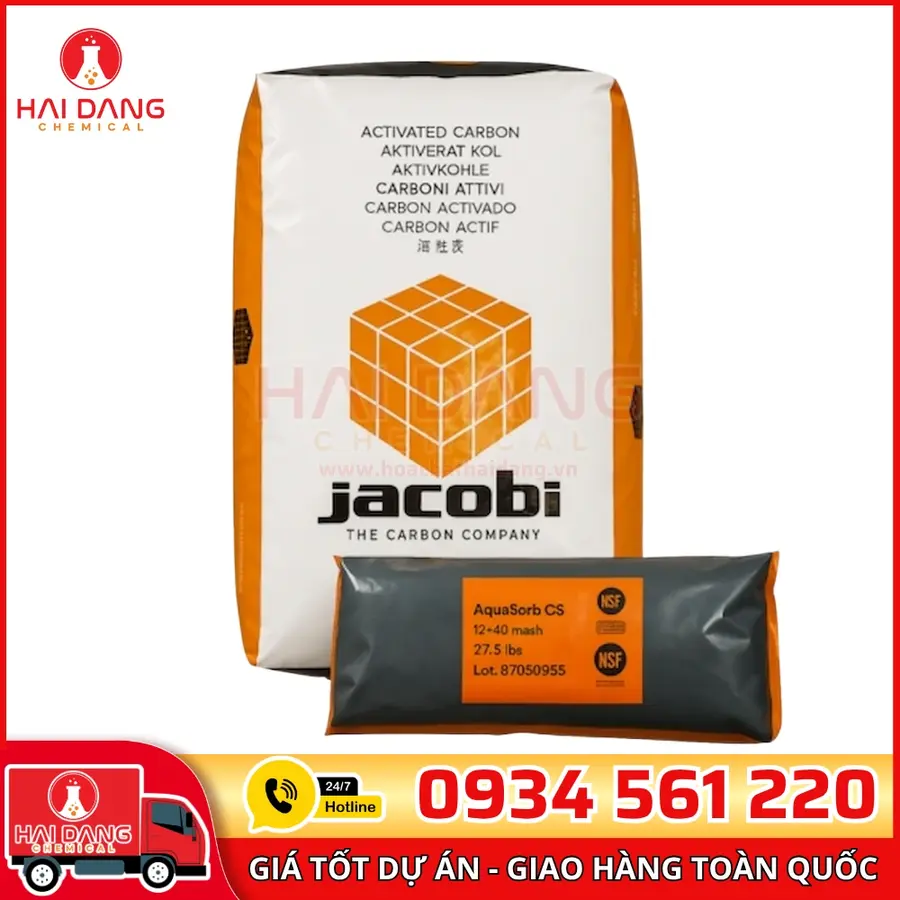 Than Hoạt Tính Hạt Jacorit Iodine 550 Ấn Độ Bao 25kg