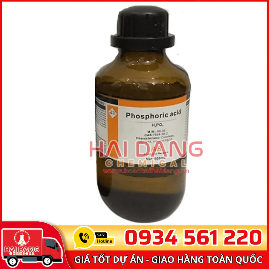 Phosphoric Acid H₃PO₄, lọ 500g - hãng Xilong