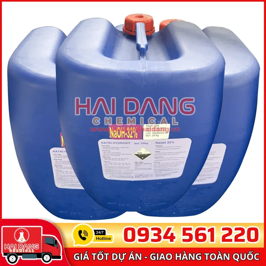 Xút Lỏng NaOH 32% – Tăng pH Hồ Bơi Nhanh, Giá Tốt