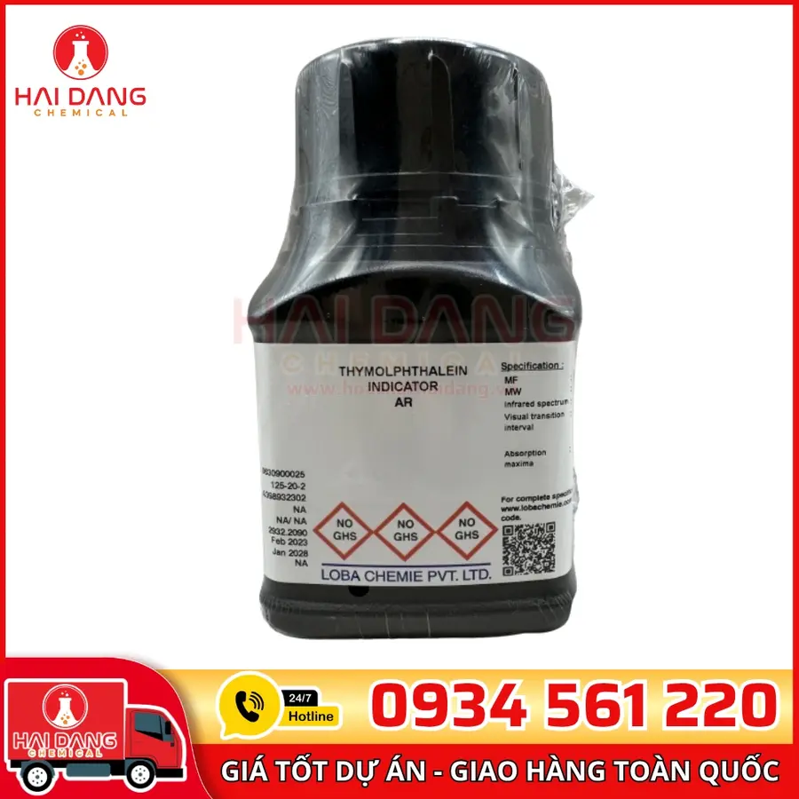 Thymolphthalein Indicator AR lọ 25g, hãng Sigma