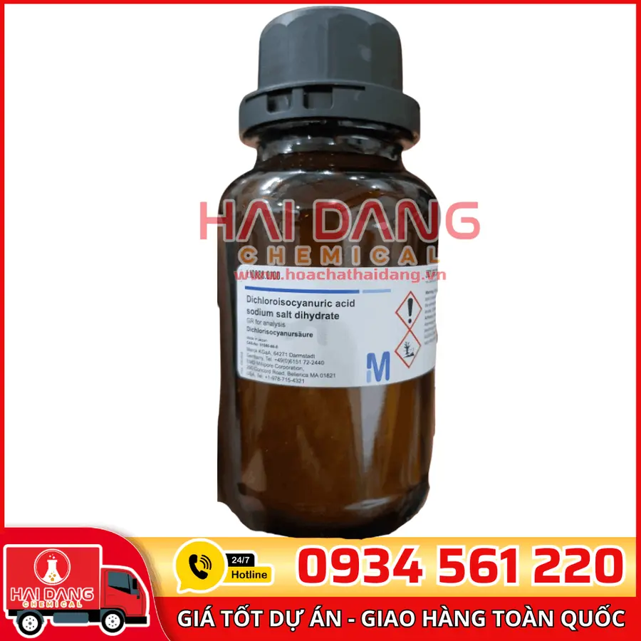 Dichloroisocyanuric Acid Sodium Salt Dihydrate lọ 100g - Merck