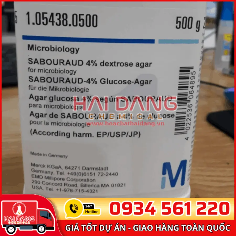 SABOURAUD 4% Dextrose Agar lọ 500g - Merck