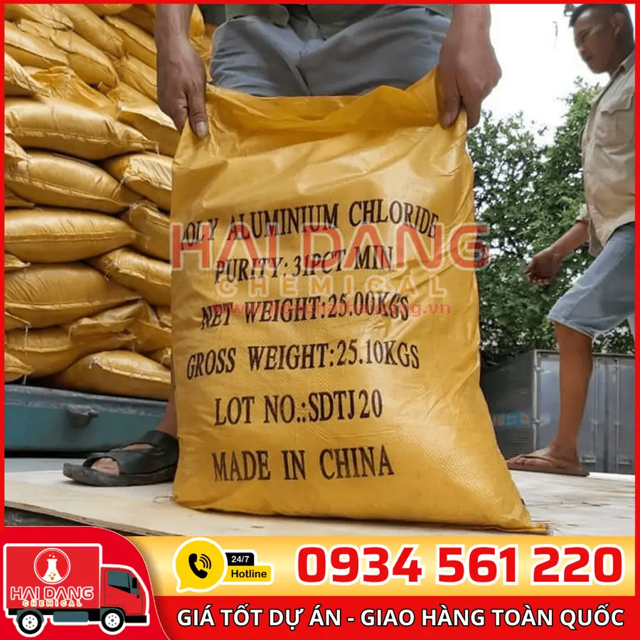 Polyaluminium Chloride PAC Al2O3 31% Trung Quốc