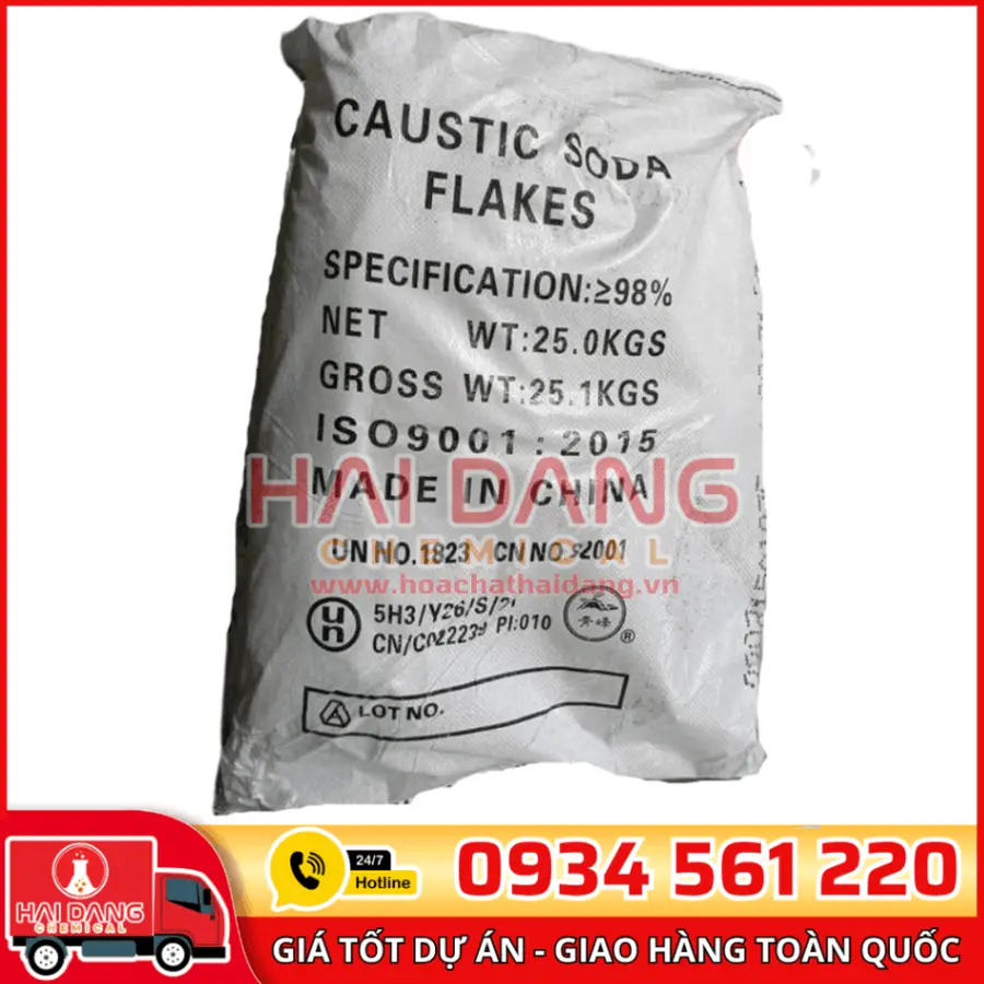 Sodium Hydroxide Xút Vảy NaOH 98% Trung Quốc