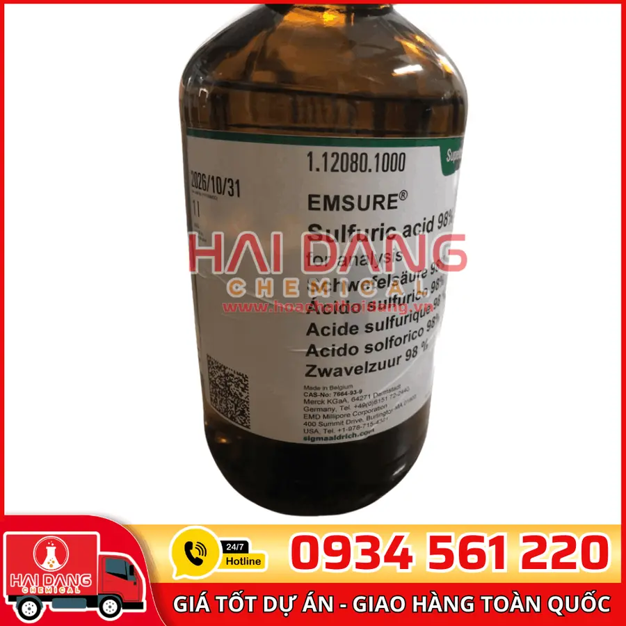 Sulfuric Acid 98% lọ 1L - Merck