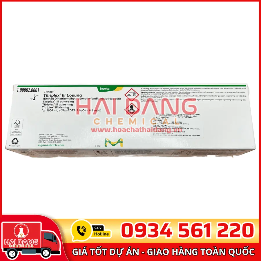 Ống chuẩn EDTA 0.1 mol/L – Merck