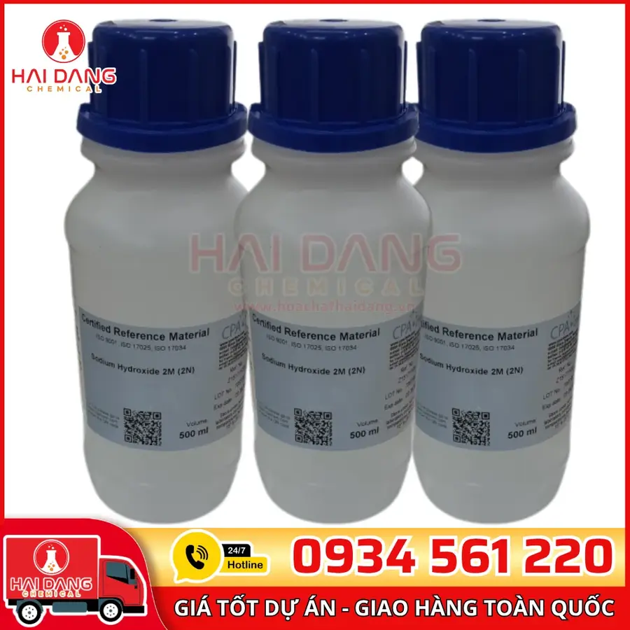 Dung Dịch Chuẩn NaOH 2M (2N) 500ml CPAchem