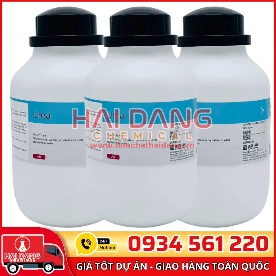 Urea (Urê)  CO(NH₂)₂, lọ 500g - hãng Xilong