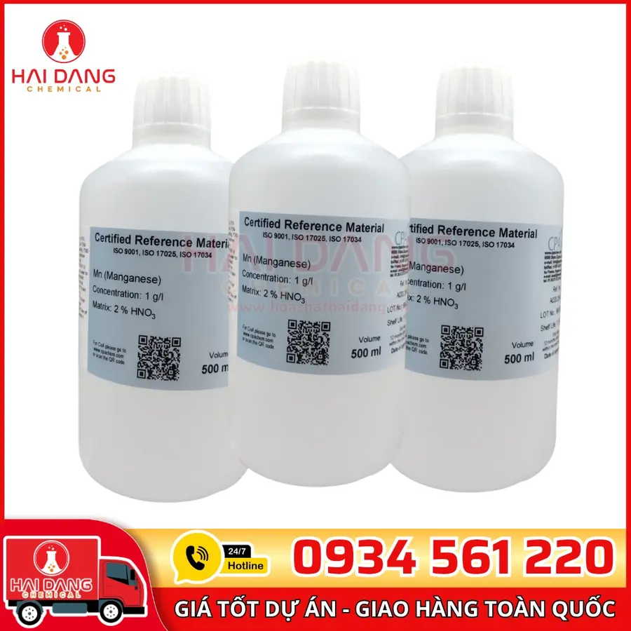 Dung Dịch Chuẩn Mn 1g/L Chai 500ml Dùng Cho AAS – CPAchem