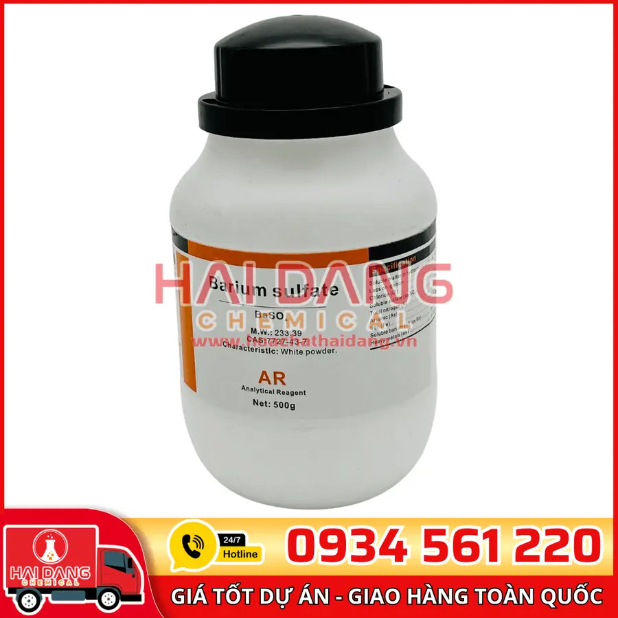Barium Sulfate BaSO₄, lọ 500g - hãng Xilong