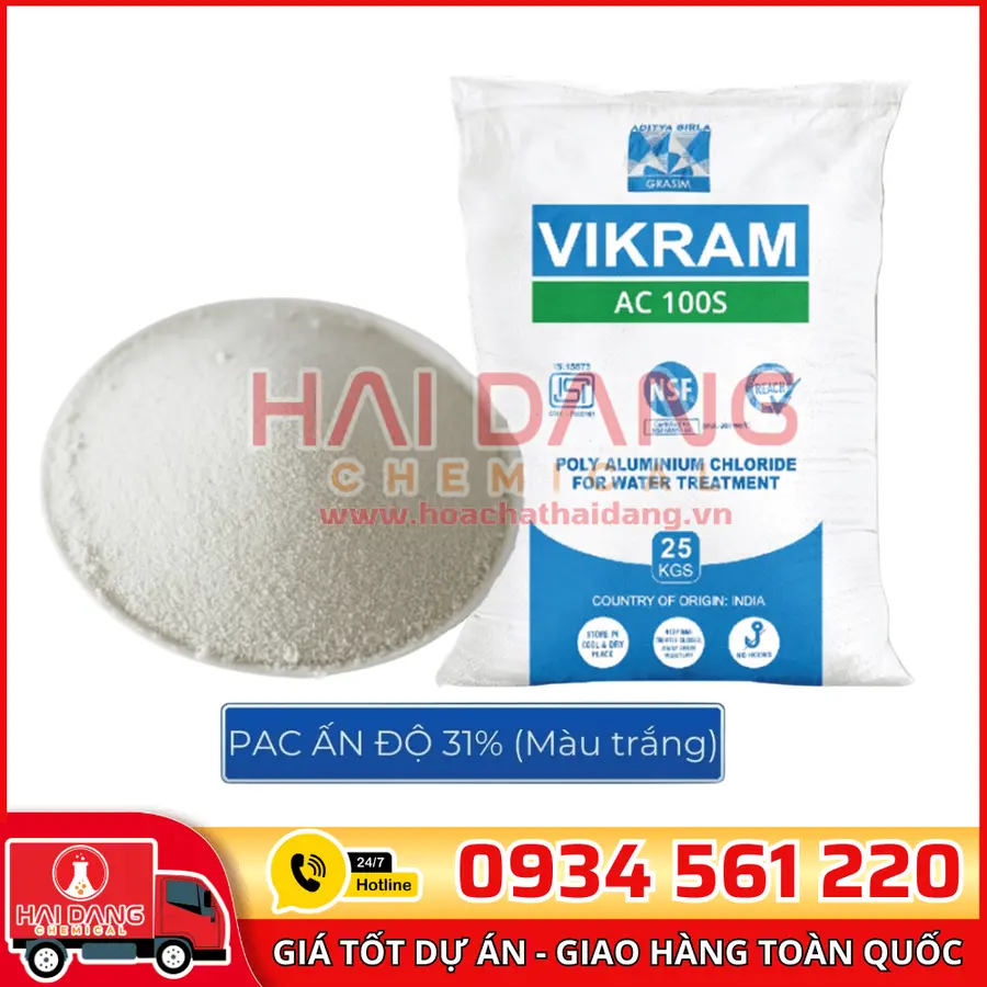 Polyaluminium Chloride PAC Al2O3 Vikram 31% Ấn Độ
