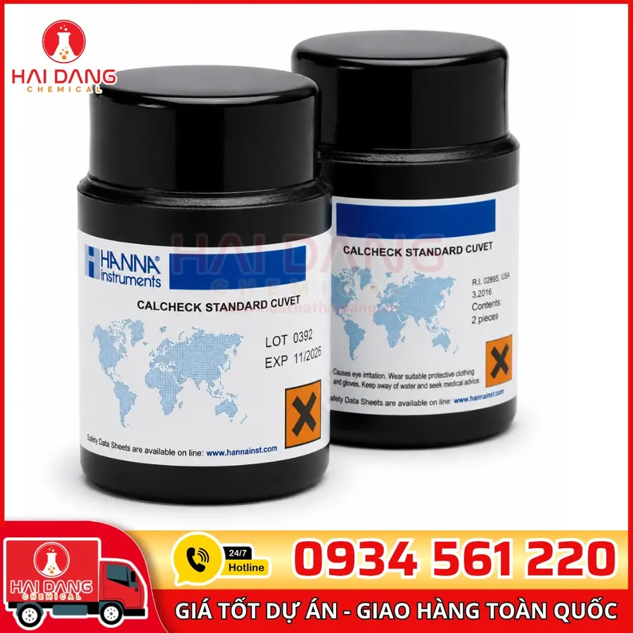 CAL Check™ Chuẩn Sắt Thang Thấp, 0.00 và 0.80 mg/L - Hanna Ý