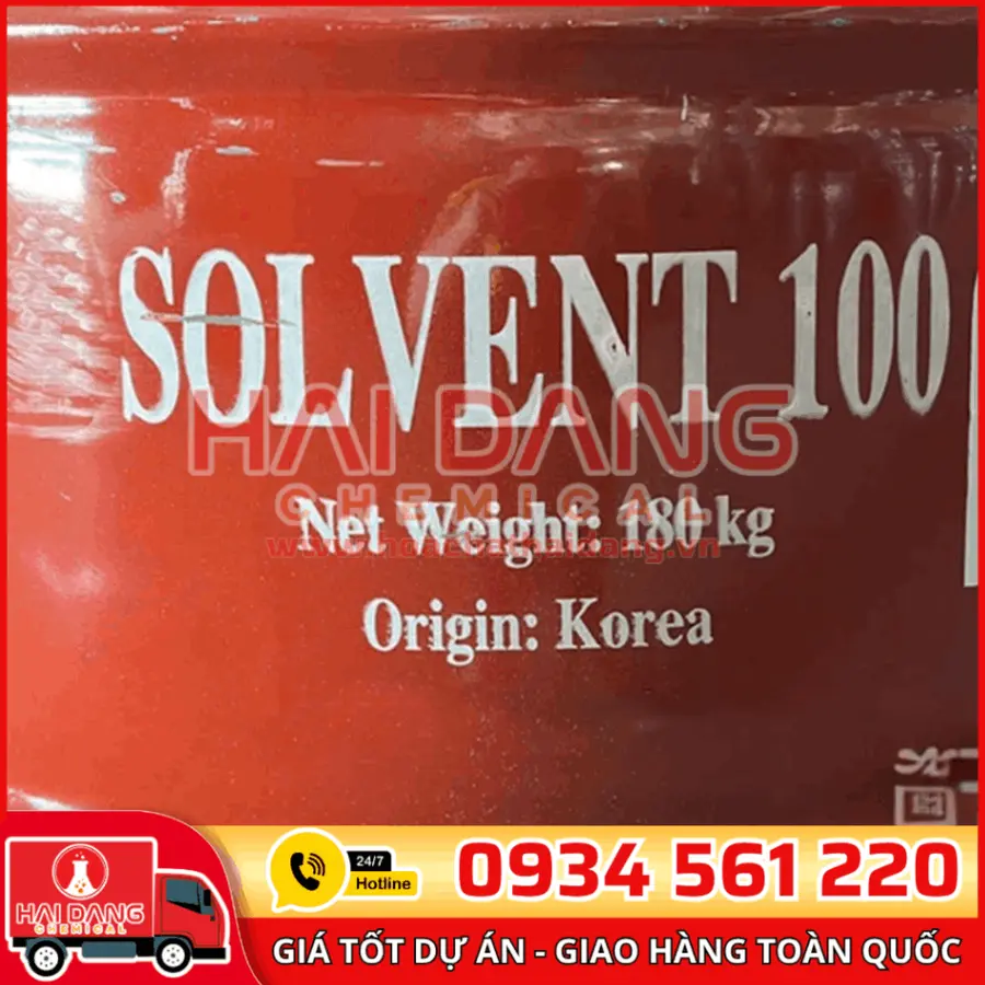 Dung Môi Solvent 100 , Hàn Quốc , 180kg/phuy