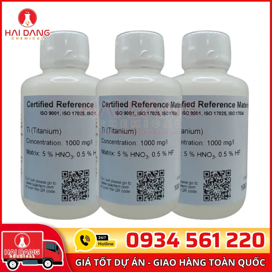 Dung Dịch Chuẩn Titanium (Ti) 1 g/L Cho AAS 500mL – CPAchem