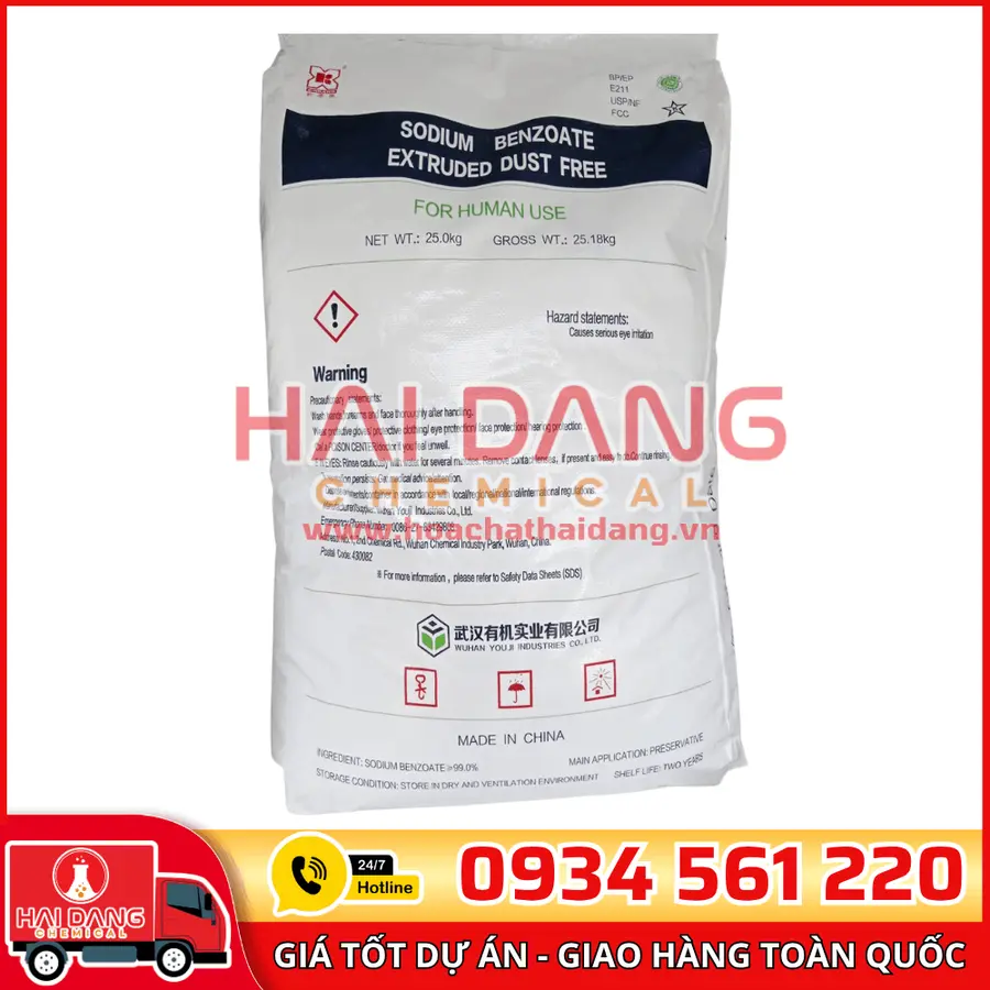 Sodium Benzoate Extruded Dust Free Trung Quốc