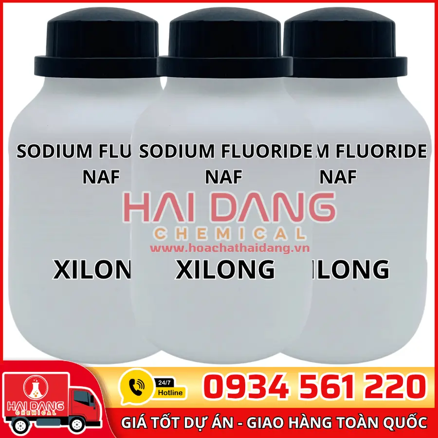 Sodium Fluoride NaF, lọ 500g - hãng Xilong