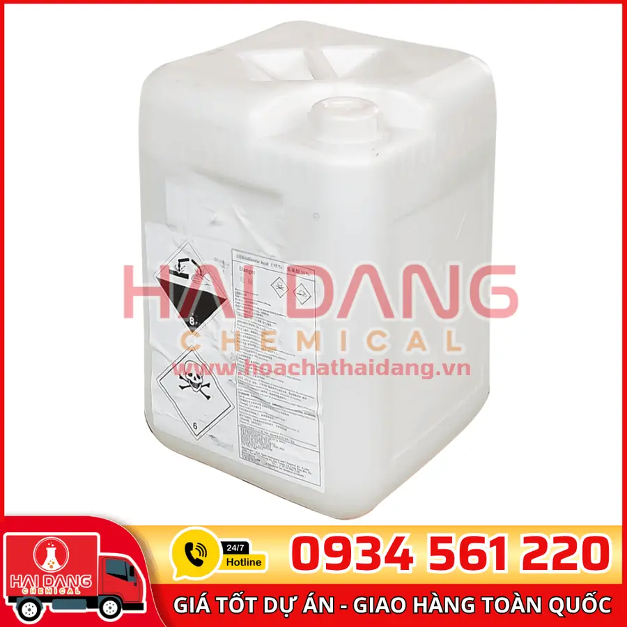 Acid Fluohydric HF 55% Trung Quốc 25kg/can