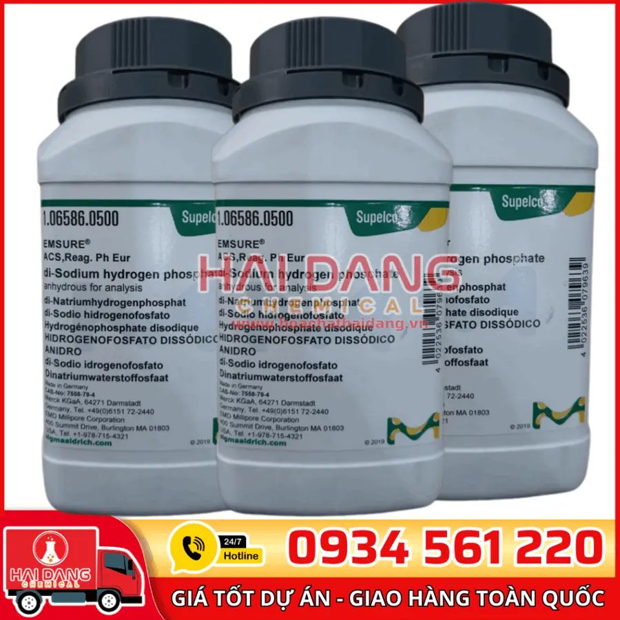Di-Sodium hydrogen phosphate lọ 500g - Merck
