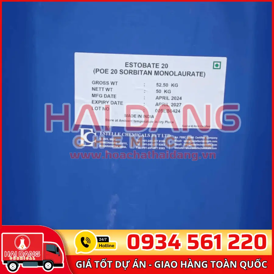 Tween 20 (Polysorbate 20) Ấn Độ – Chất Nhũ Hóa Trong Dược Phẩm