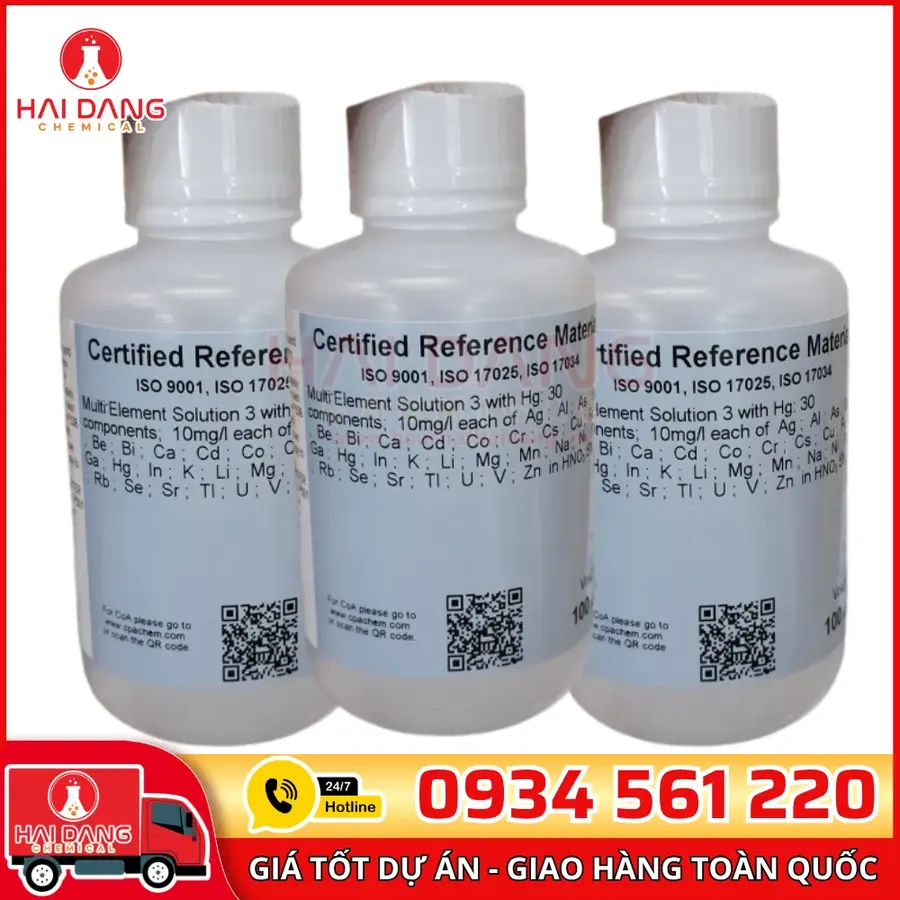 Dung Dịch Chuẩn Mix 30 Kim Loại 10mg/L 100mL CPAchem