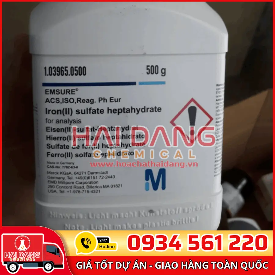 Iron(II) Sulfate Heptahydrate lọ 500g - Merck