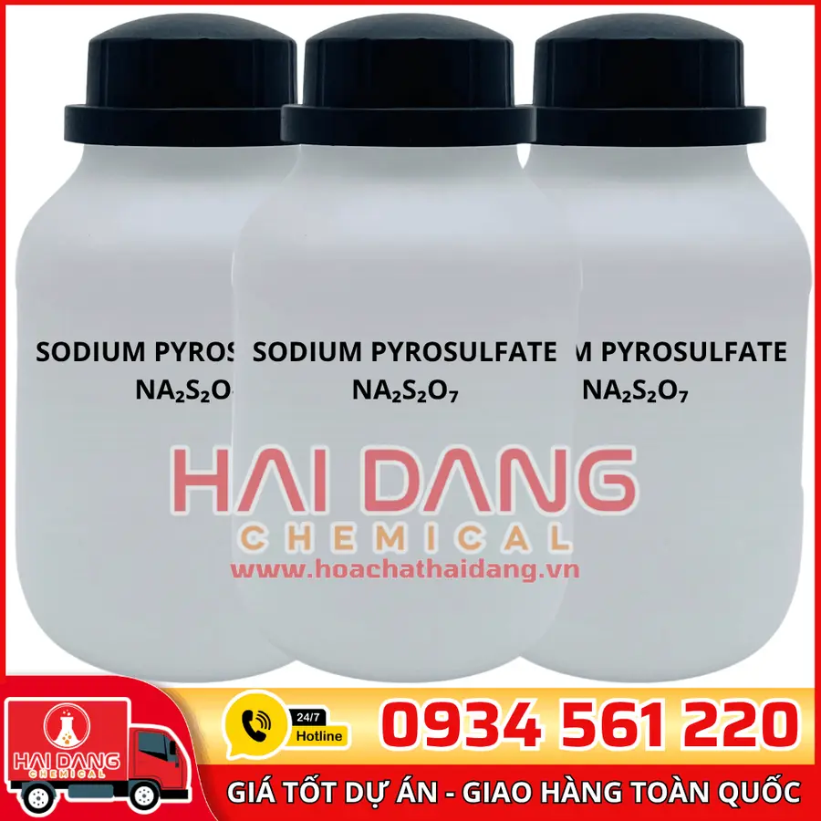 Sodium Pyrosulfate Na₂S₂O₇, lọ 500g - hãng Xilong