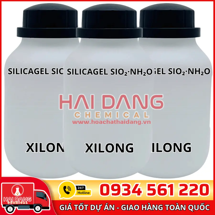 Silicagel SiO₂·nH₂O, lọ 500g - hãng Xilong
