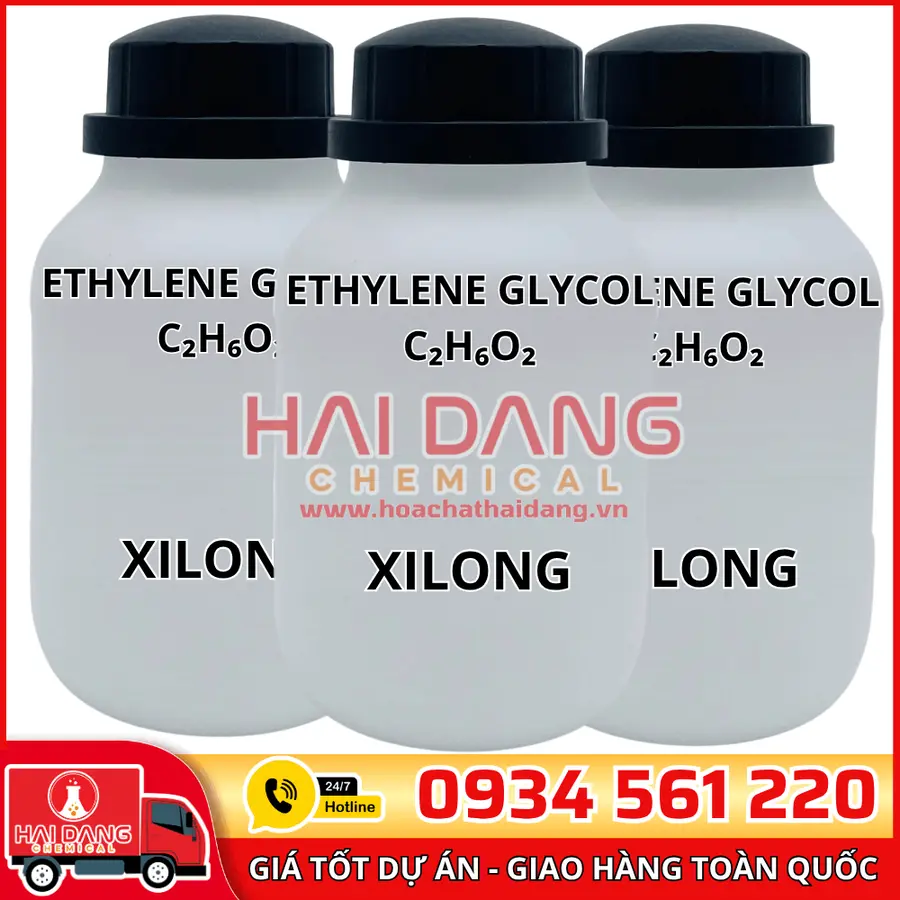 Ethylene Glycol C₂H₆O₂, lọ 500g - hãng Xilong
