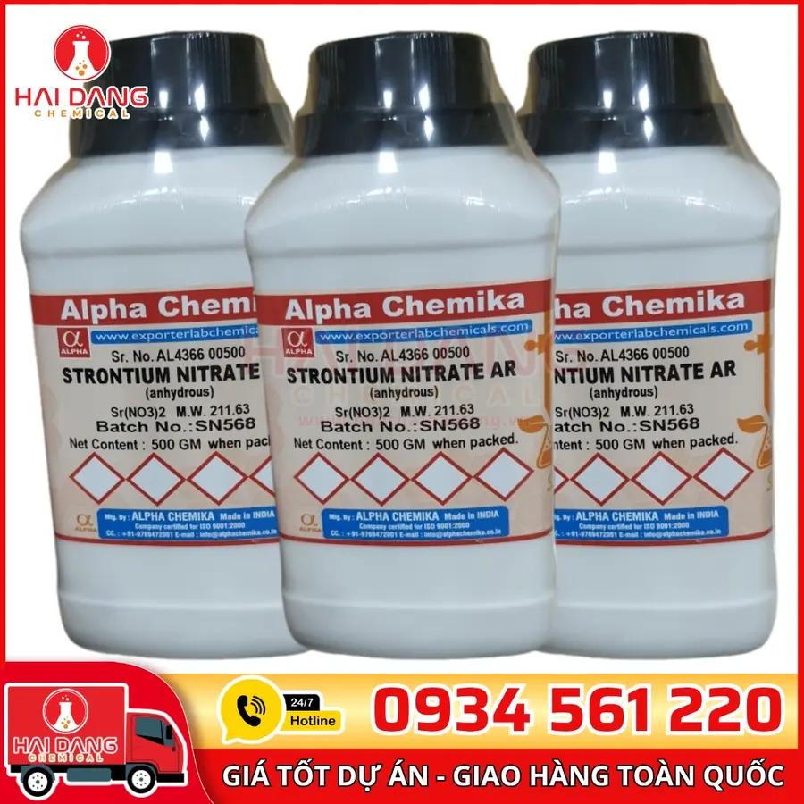 Sodium Borohydride lọ 500g, hãng Alpha Chemika
